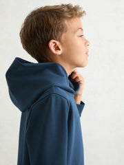 Interlock Jersey Hoodie in Ocean Blue