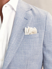 Silk Polka Dot Pocket Square in Champagne