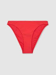High Cut Bikini Bottoms in Coral Red