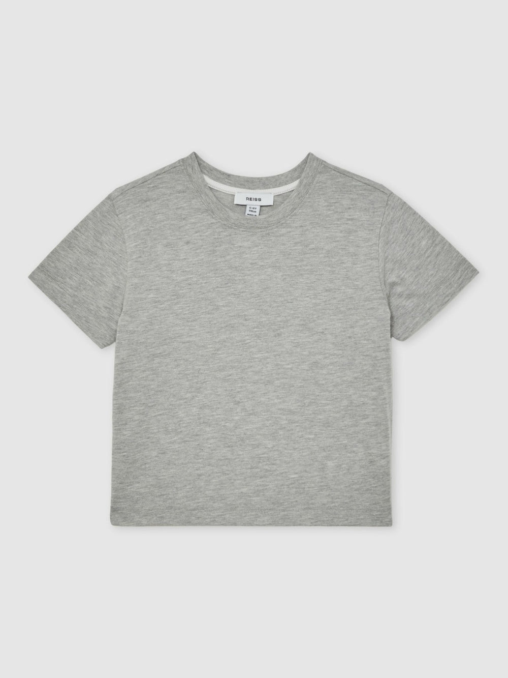 13-14 yrs Cotton-Blend Crew-Neck T-Shirt in Grey Marl