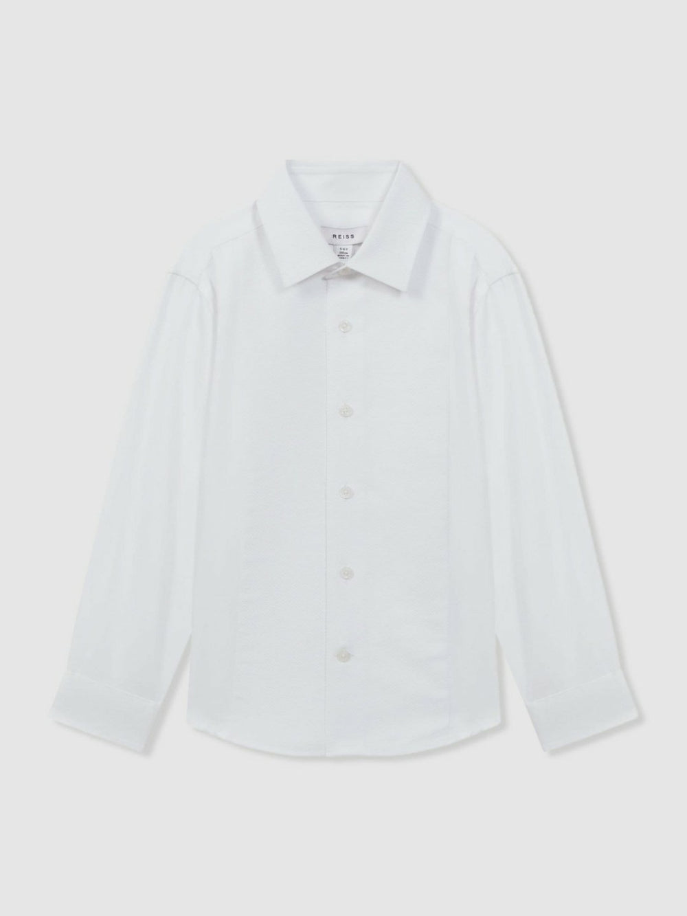 3-9 yrs Slim Fit Textured Bib Dinner Shirt in White