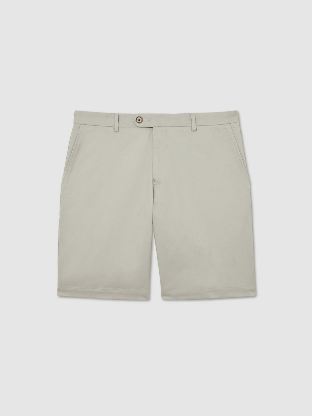 Cotton Chino Shorts With Stretch in Soft Sage