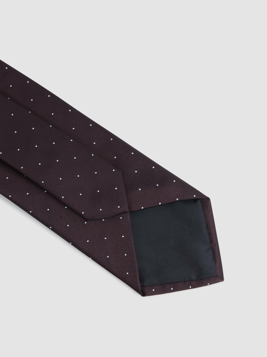 Polka Dot Silk Tie in Burgundy