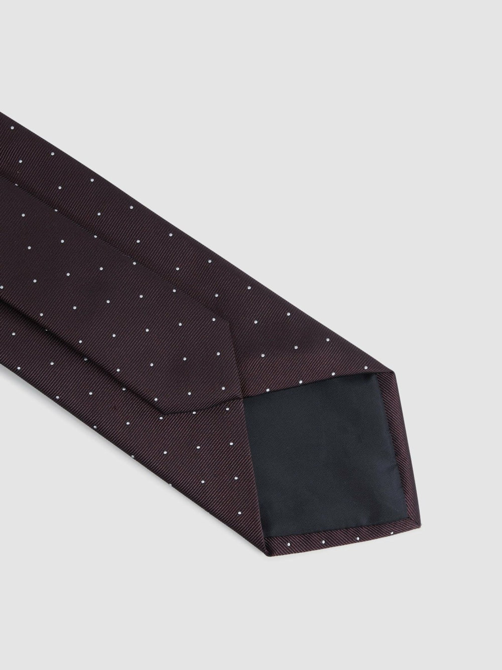 Polka Dot Silk Tie in Burgundy