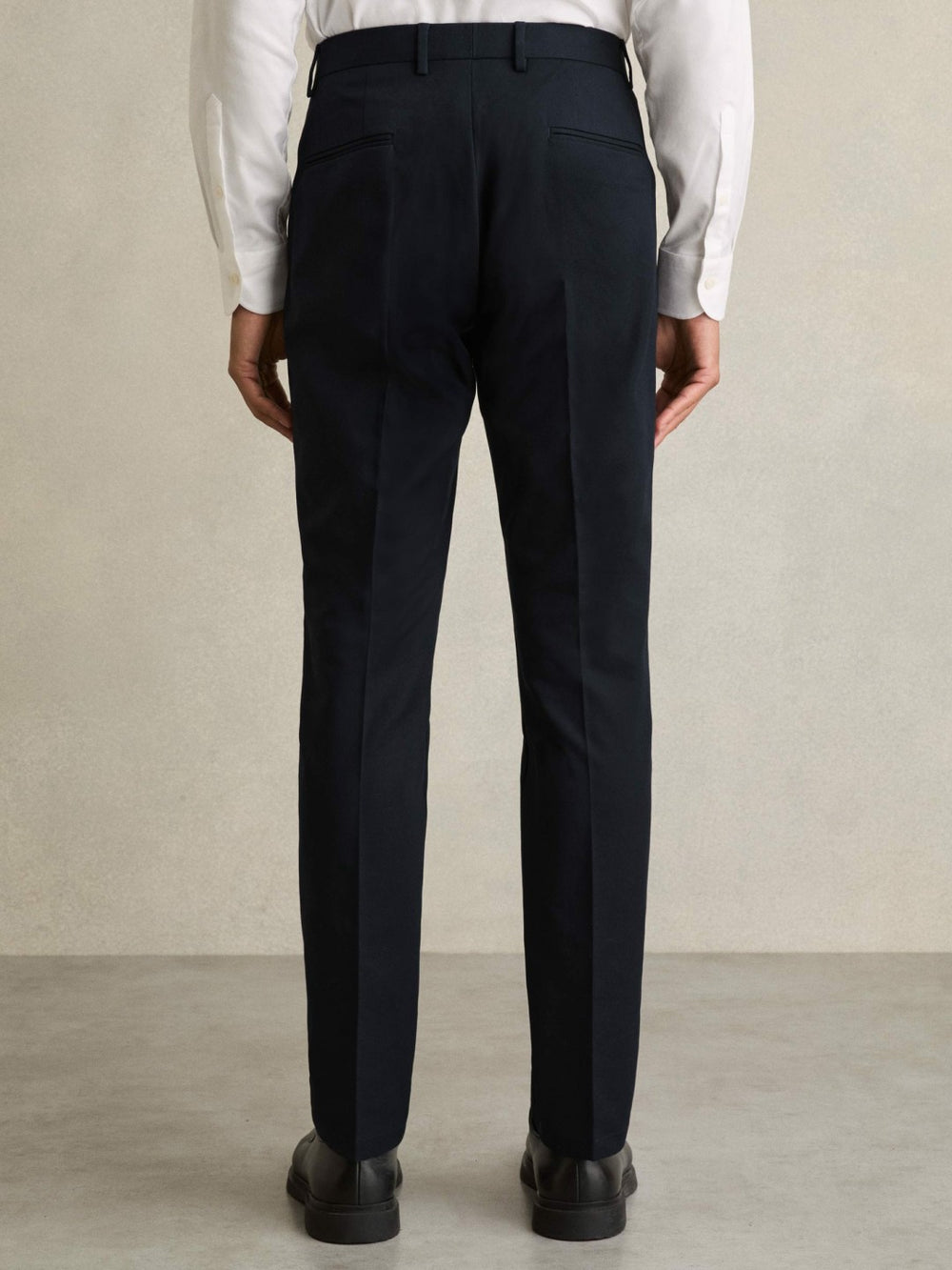 Slim Fit Cotton Blend Chinos in Navy