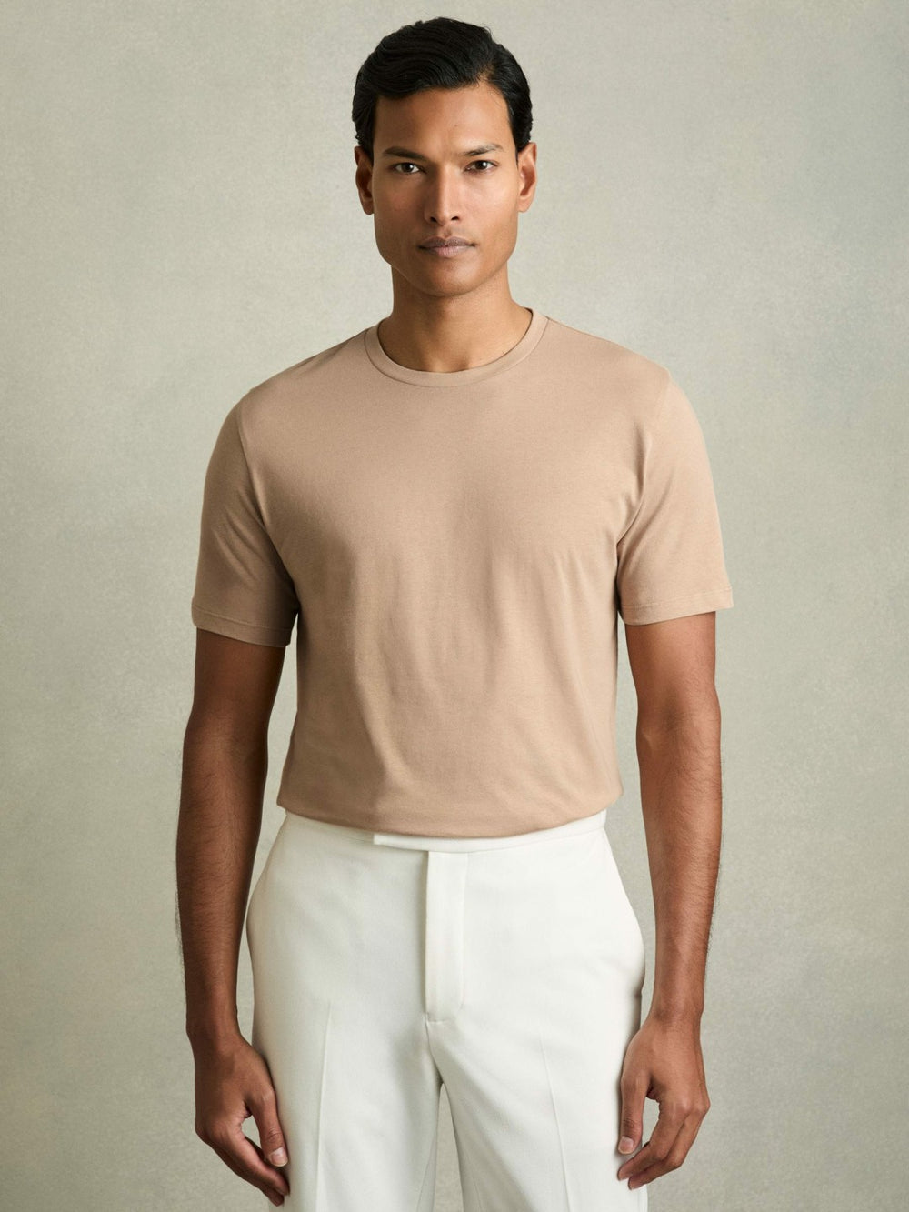 Cotton-Jersey Crew-Neck T-shirts 3 Pack in Neutral