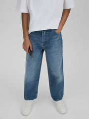 3-9 yrs Loose Fit Adjuster Jeans in Mid Blue