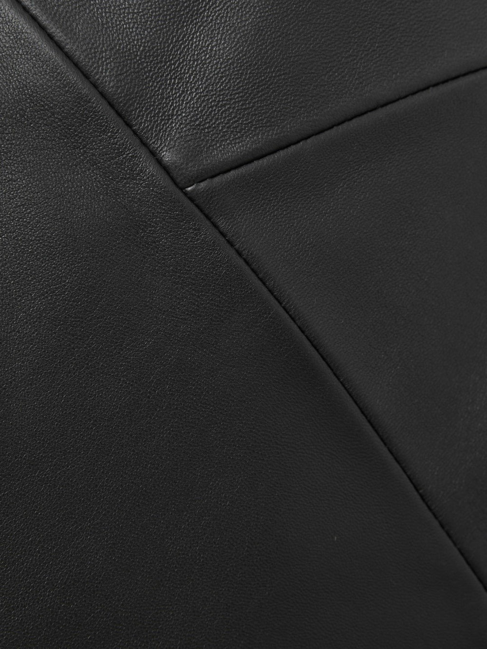 Leather High Rise Midi Skirt in Black