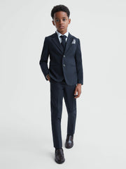3-9 yrs Wool Blend Adjustable Trousers in Navy