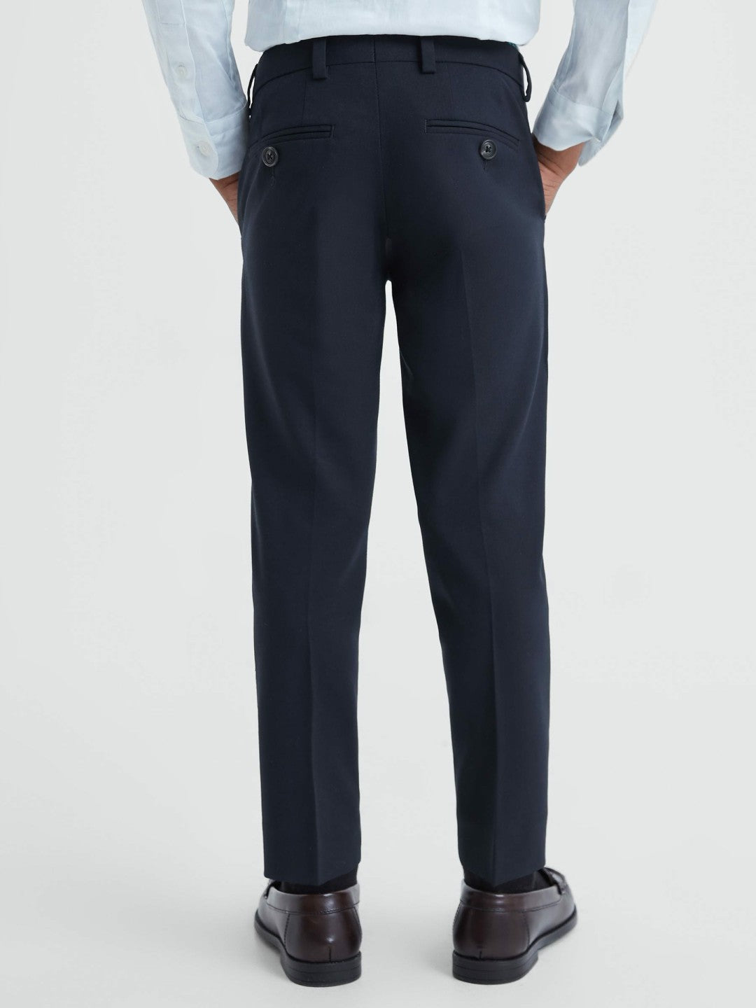 3-9 yrs Wool Blend Adjustable Trousers in Navy