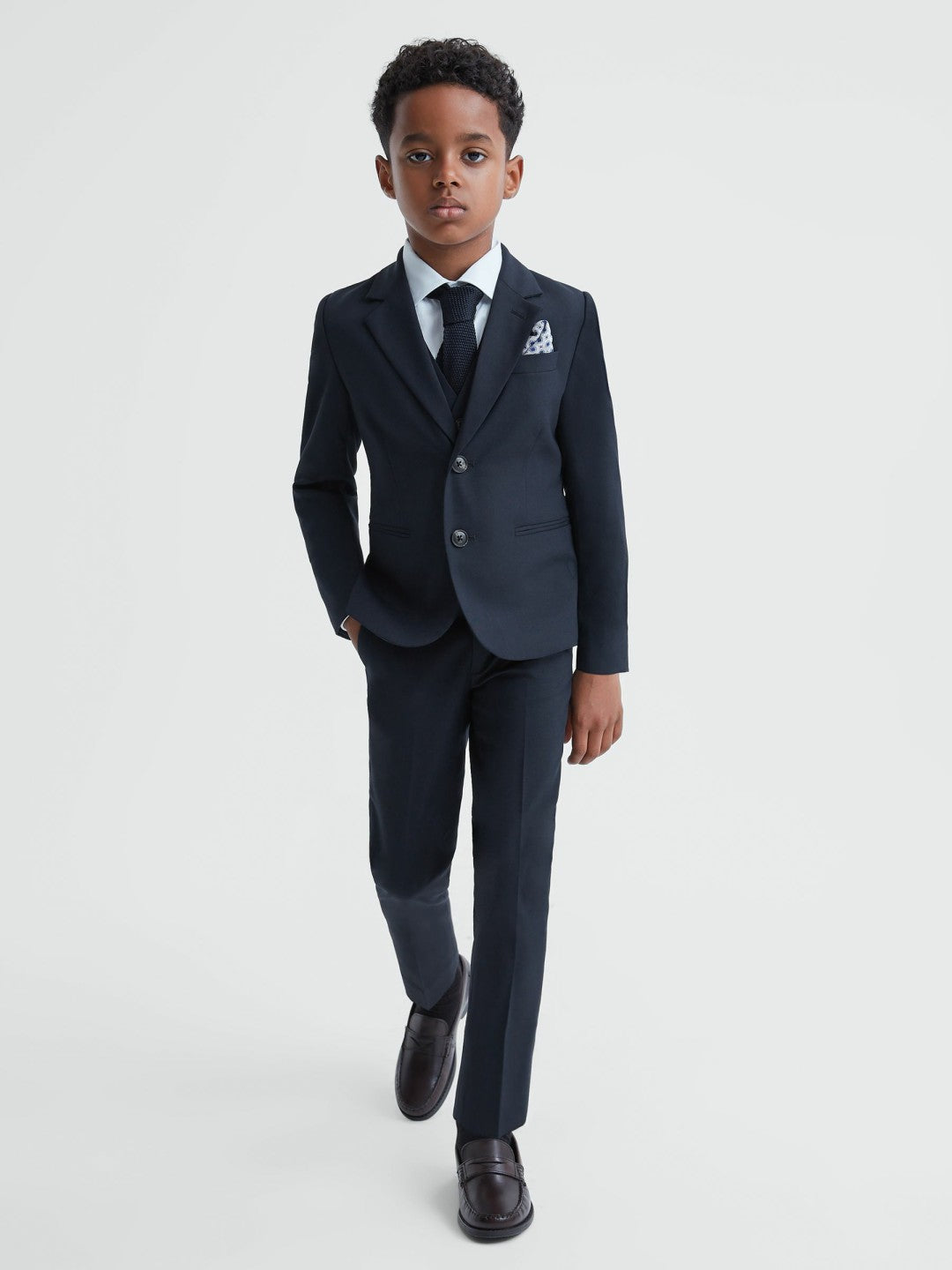 9-14 yrs Wool Blend Single Breasted Blazer in Navy