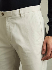 Short Length Casual Chino Shorts in Chalk