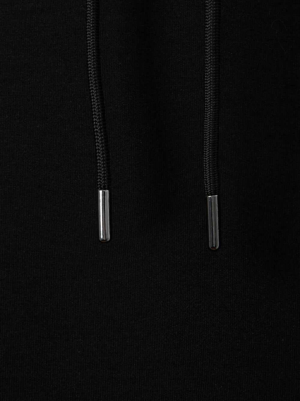 Interlock Jersey Drawstring Hoodie in Black