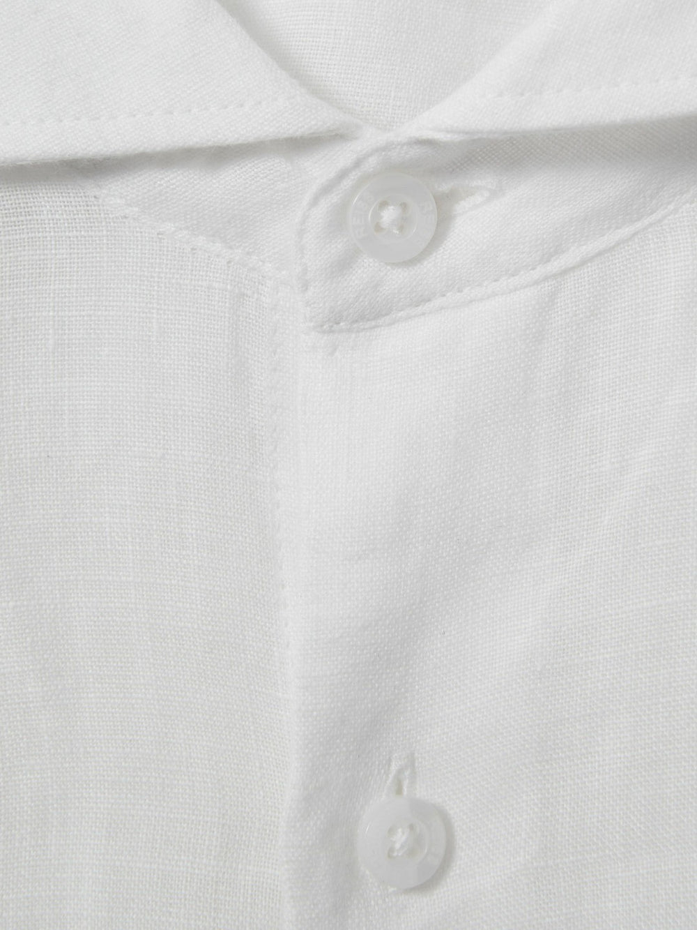 3-9 yrs Striped Linen Cutaway Collar Shirt in White