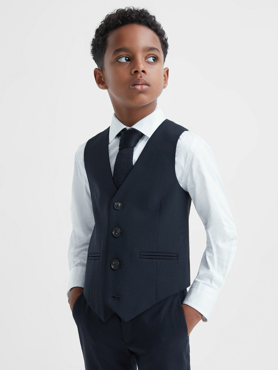 9-14 yrs Modern Fit Waistcoat in Navy