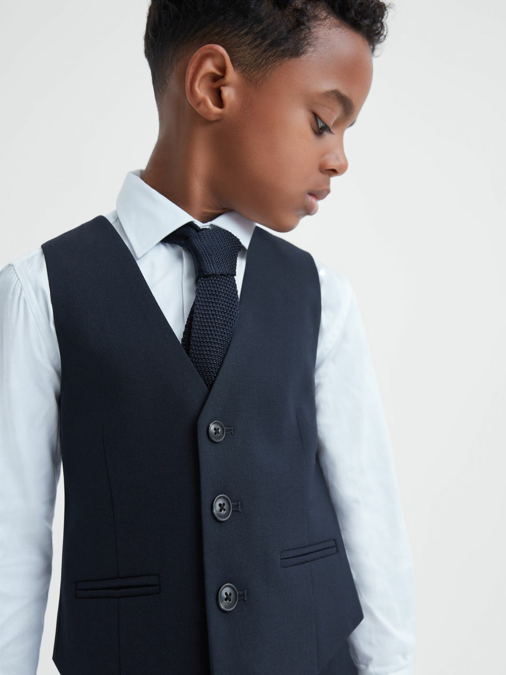 9-14 yrs Modern Fit Waistcoat in Navy