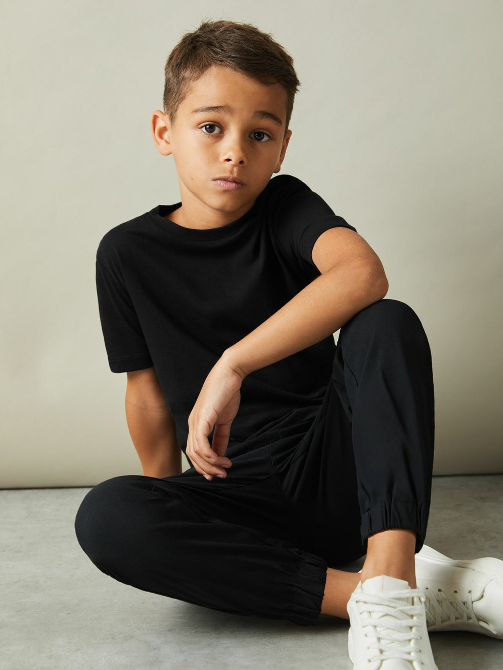 9-13 yrs Crew Neck T-Shirt in Black