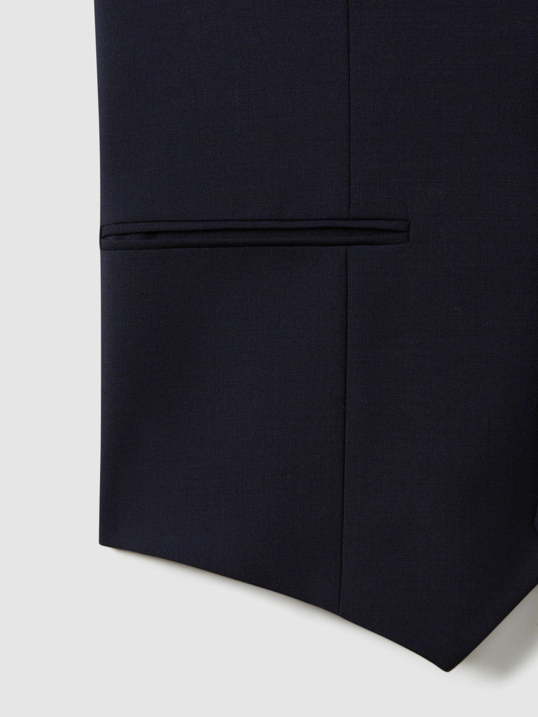 Modern Fit Wool Blend Waistcoat in Navy