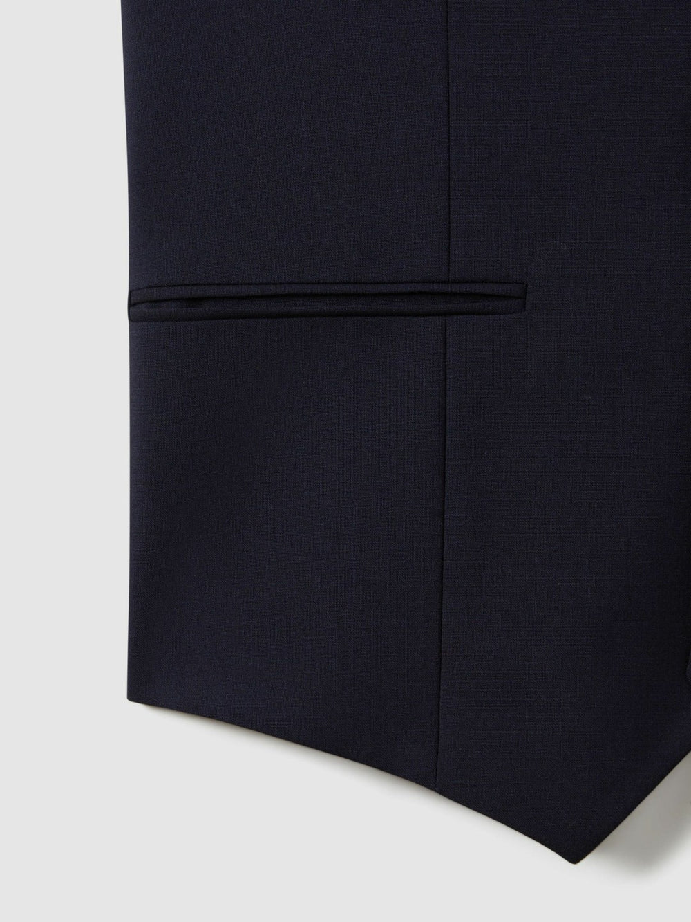 Modern Fit Wool Blend Waistcoat in Navy