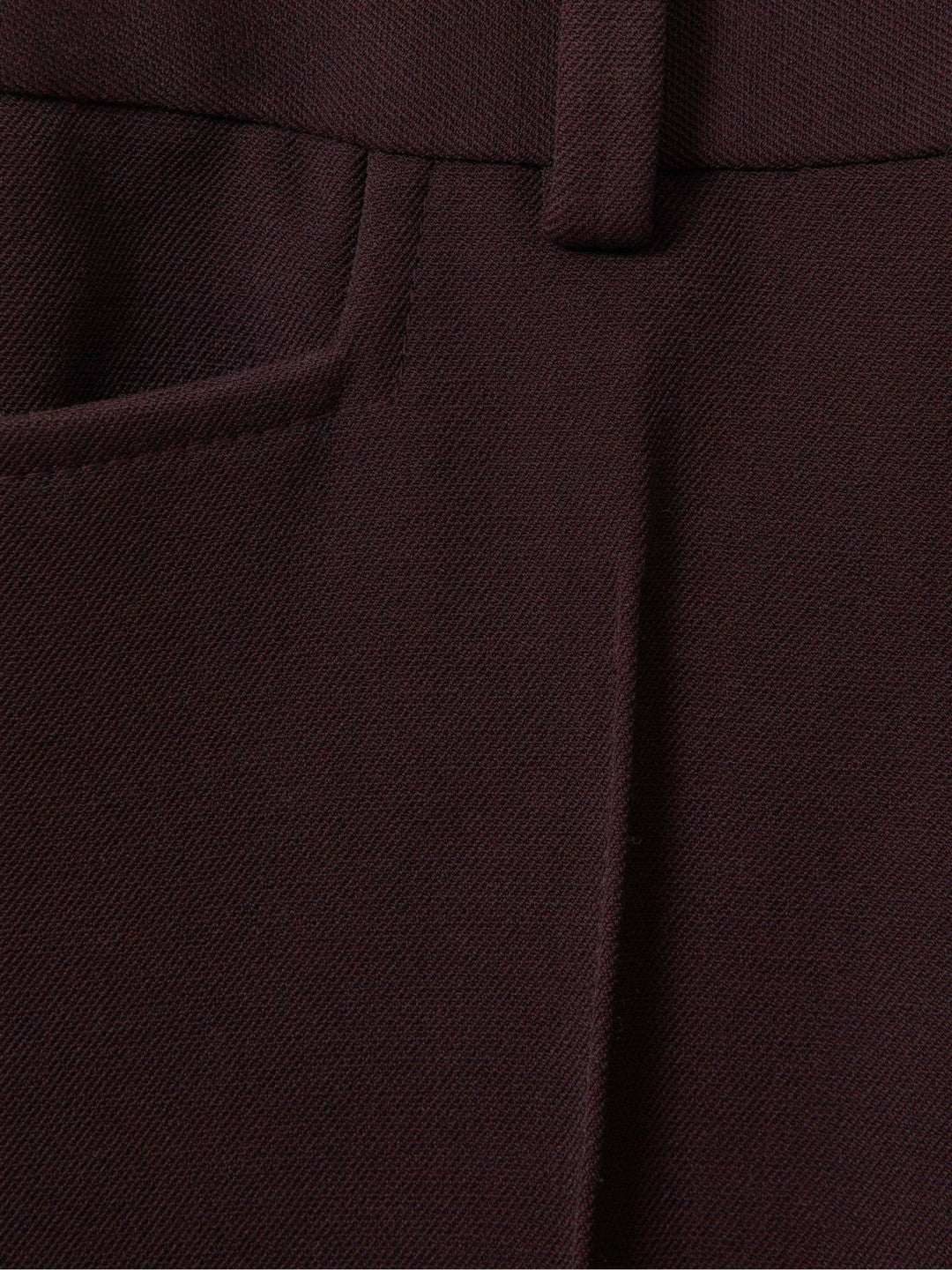 Flared Suit Trousers in Berry