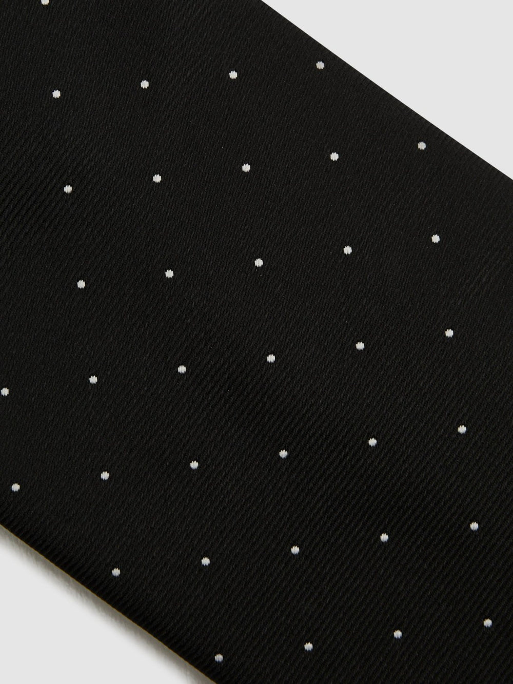 Polka Dot Silk Tie in Black