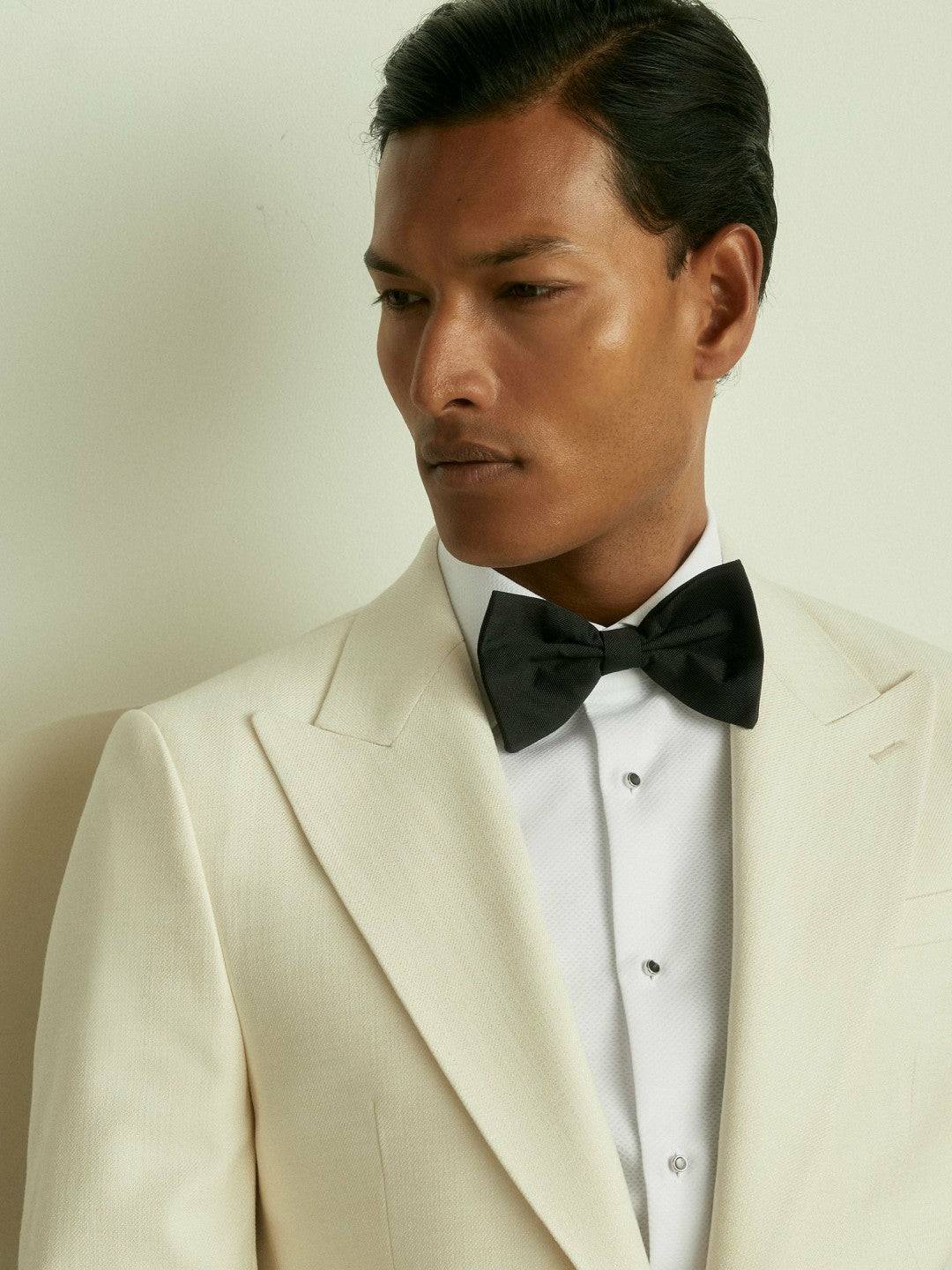 Grosgrain Silk Bow Tie in Black