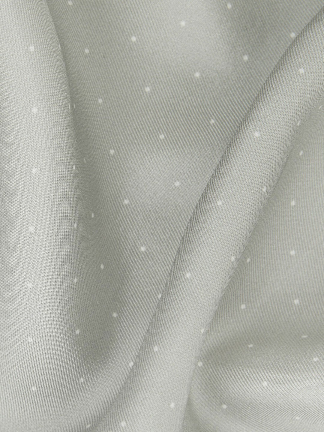 Polka Dot Silk Pocket Square in Silver