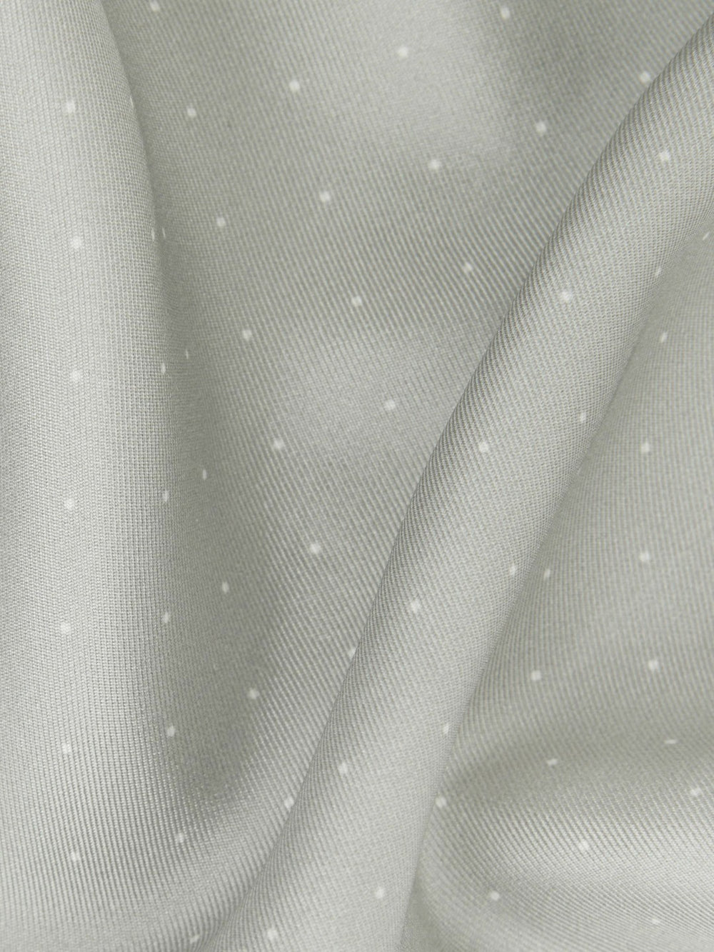 Polka Dot Silk Pocket Square in Silver