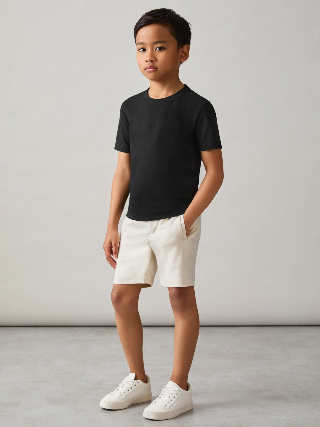 3-9 yrs Crew Neck T-Shirt in Black
