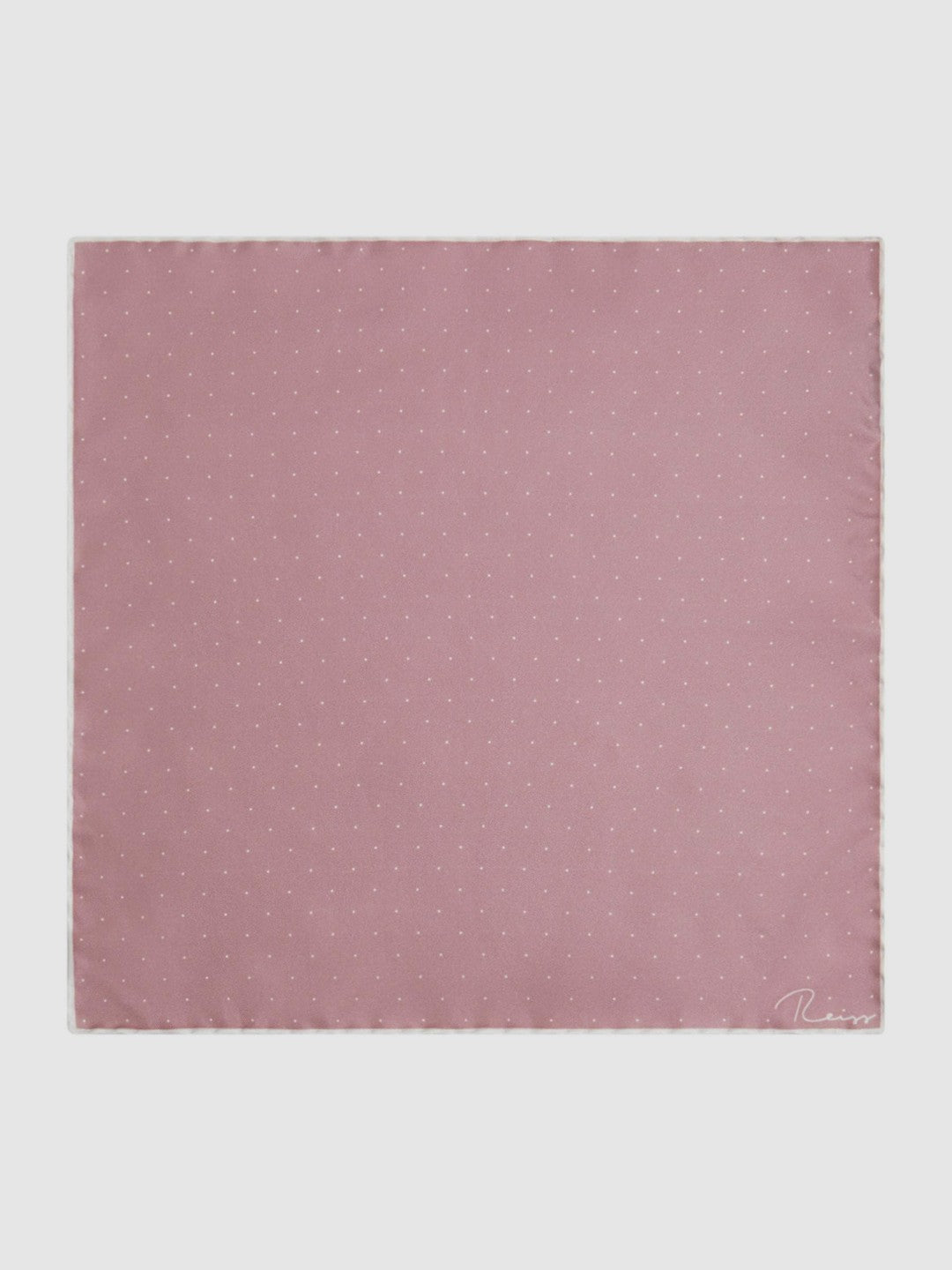 Polka Dot Silk Pocket Square in Pink