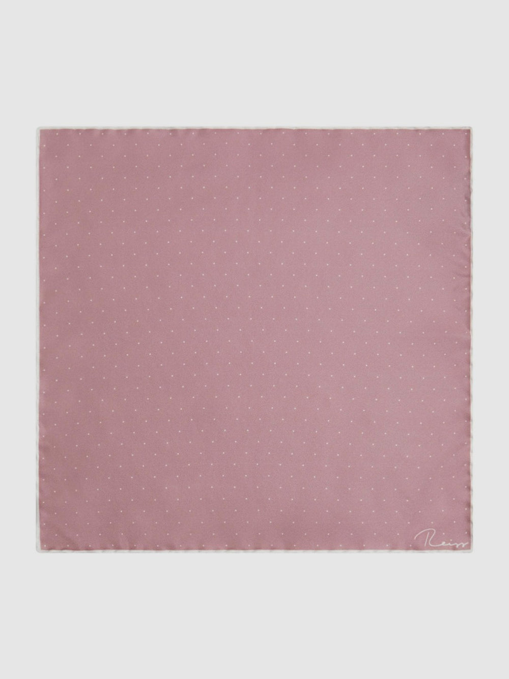 Polka Dot Silk Pocket Square in Pink