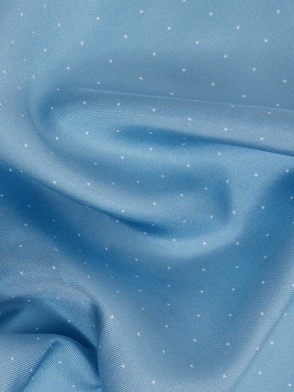 Polka Dot Silk Pocket Square in Blue