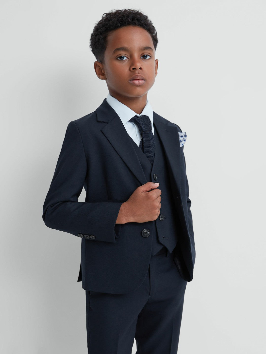 3-9 yrs Wool Blend Single Breasted Blazer in Navy