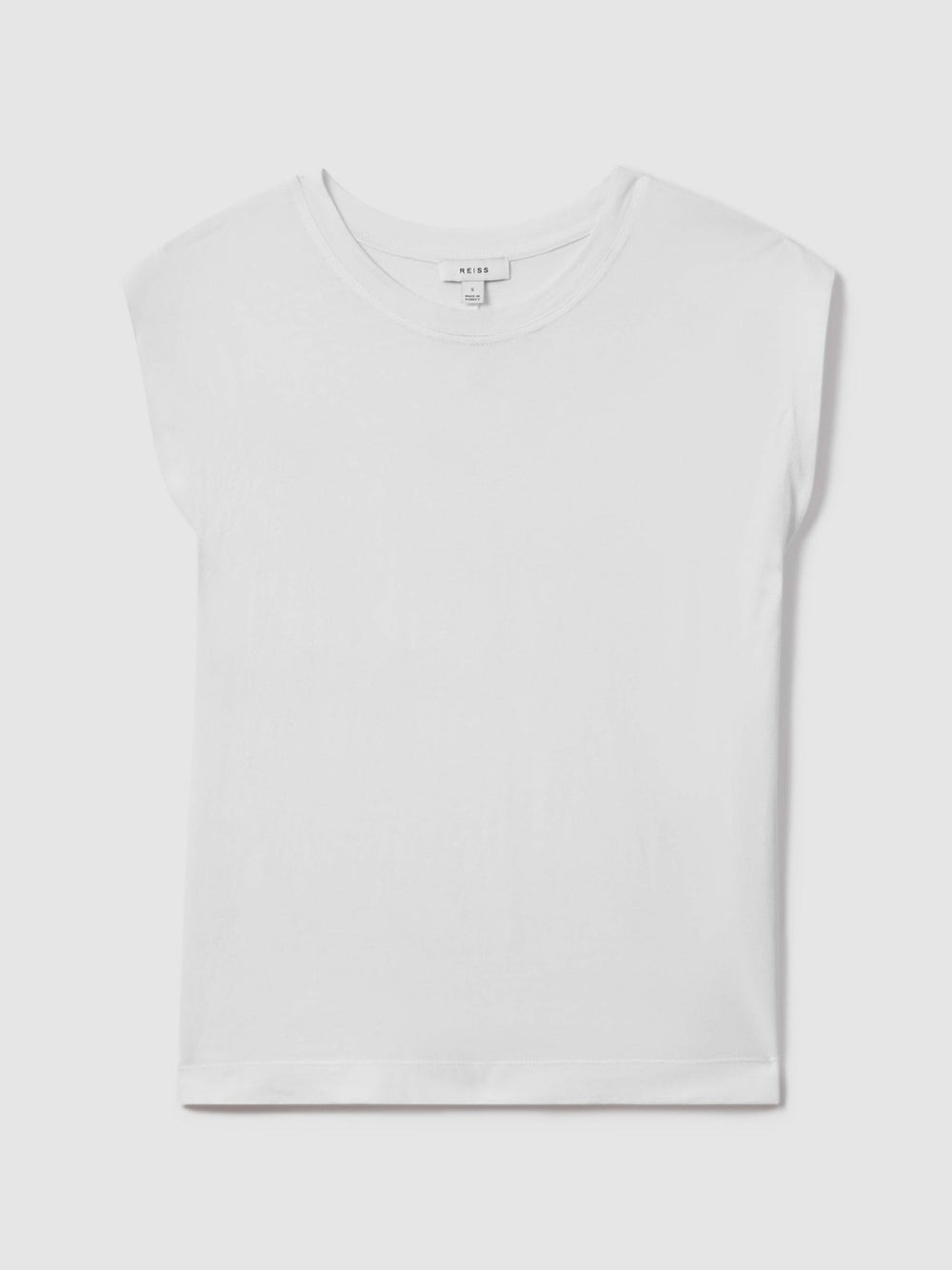 Cotton Capped Sleeve T-Shirt in White