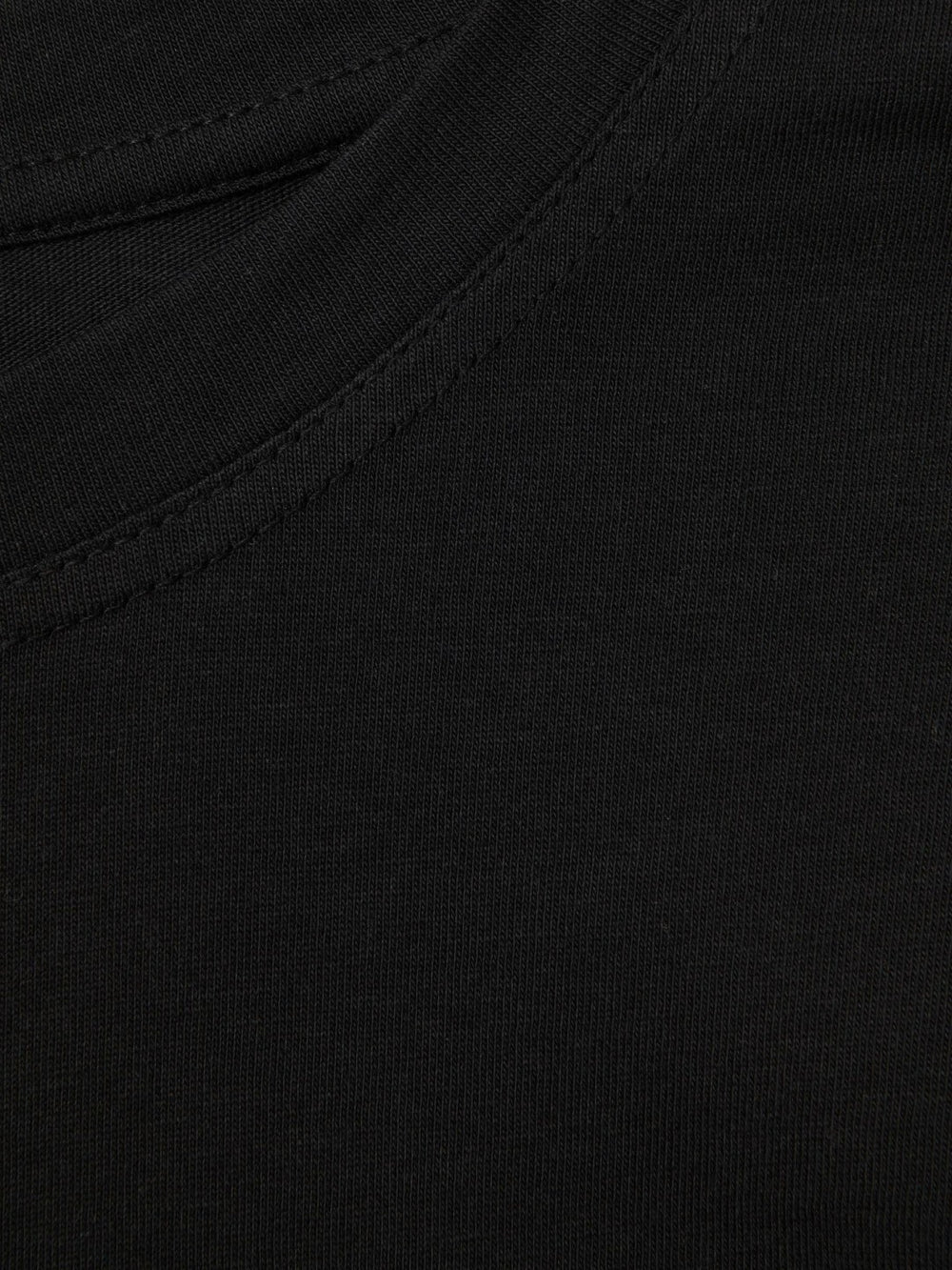Cotton Capped Sleeve T-Shirt in Black