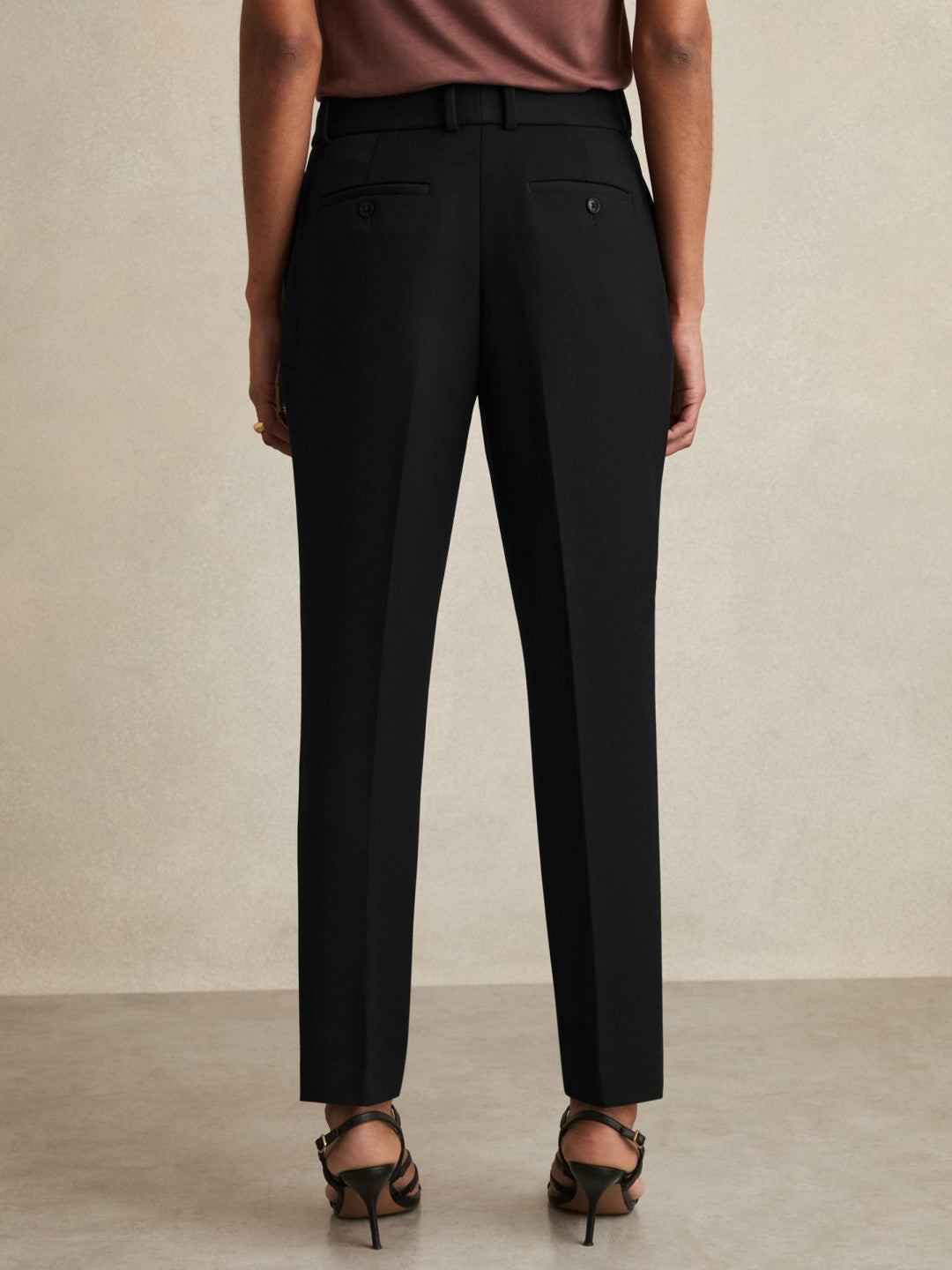 Petite Slim Fit Suit Trousers in Black