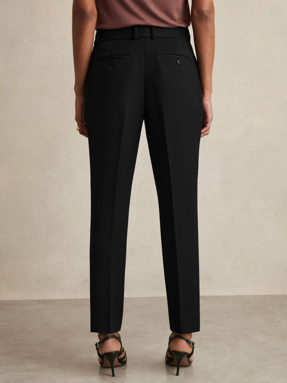 Petite Slim Fit Suit Trousers in Black