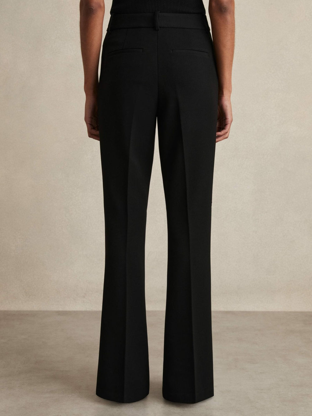 Flared Suit Trousers in Black