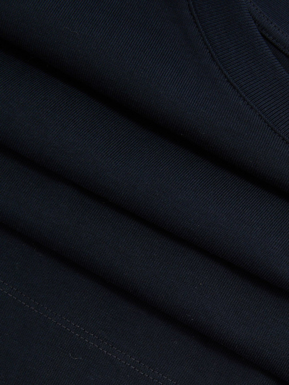 Oversized Cotton Crew Neck T-Shirt in Navy