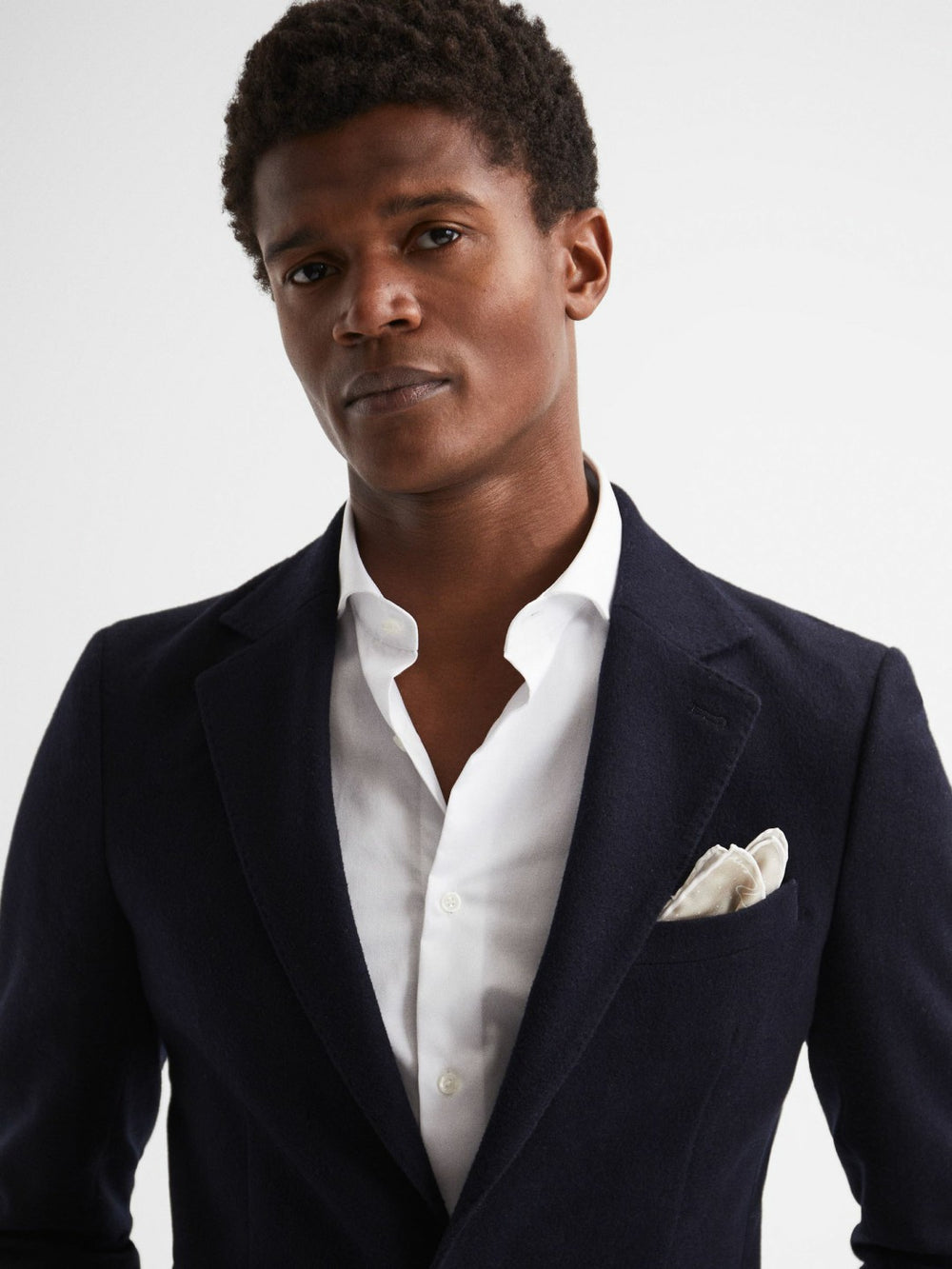 Polka Dot Silk Pocket Square in Stone