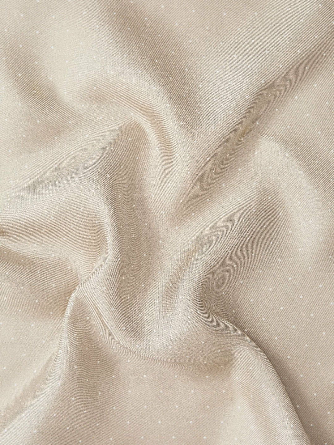 Polka Dot Silk Pocket Square in Stone