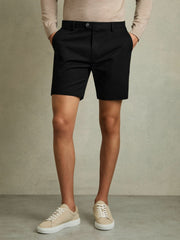 Short Length Casual Chino Shorts in Black