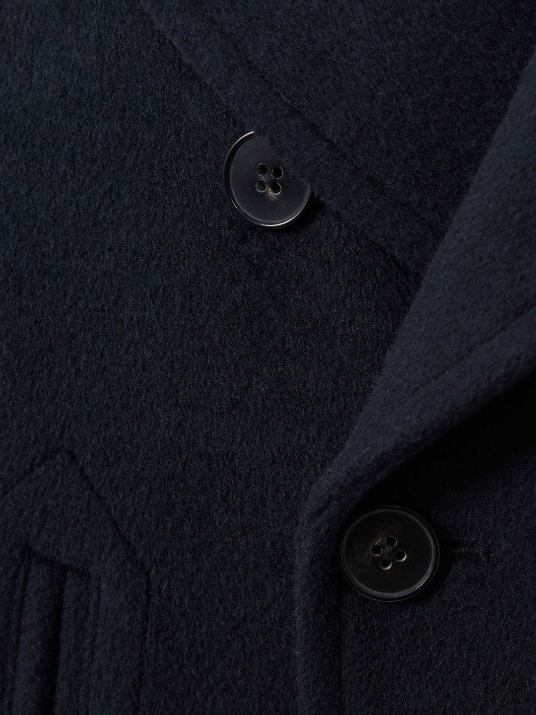 9-13 yrs Wool Blend Twill Double Breasted Coat in Navy
