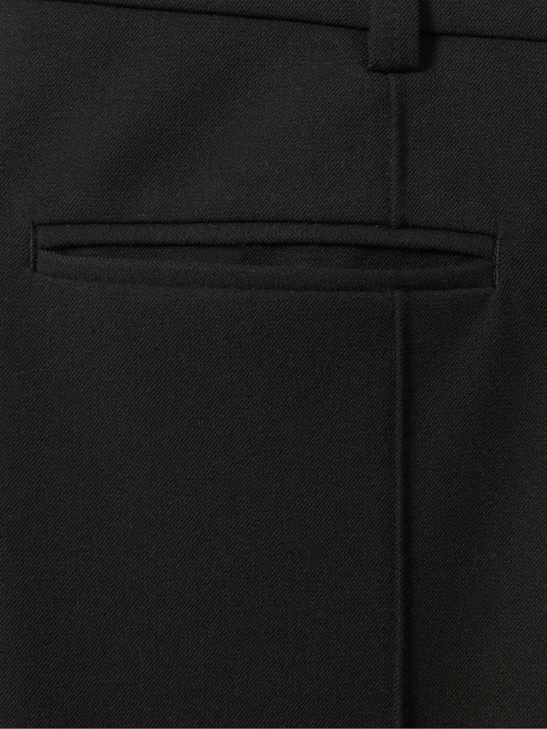Petite High Rise Flared Trousers in Black