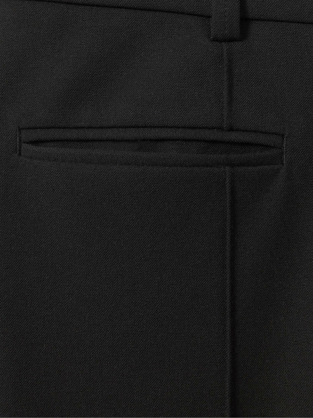 Petite High Rise Flared Trousers in Black
