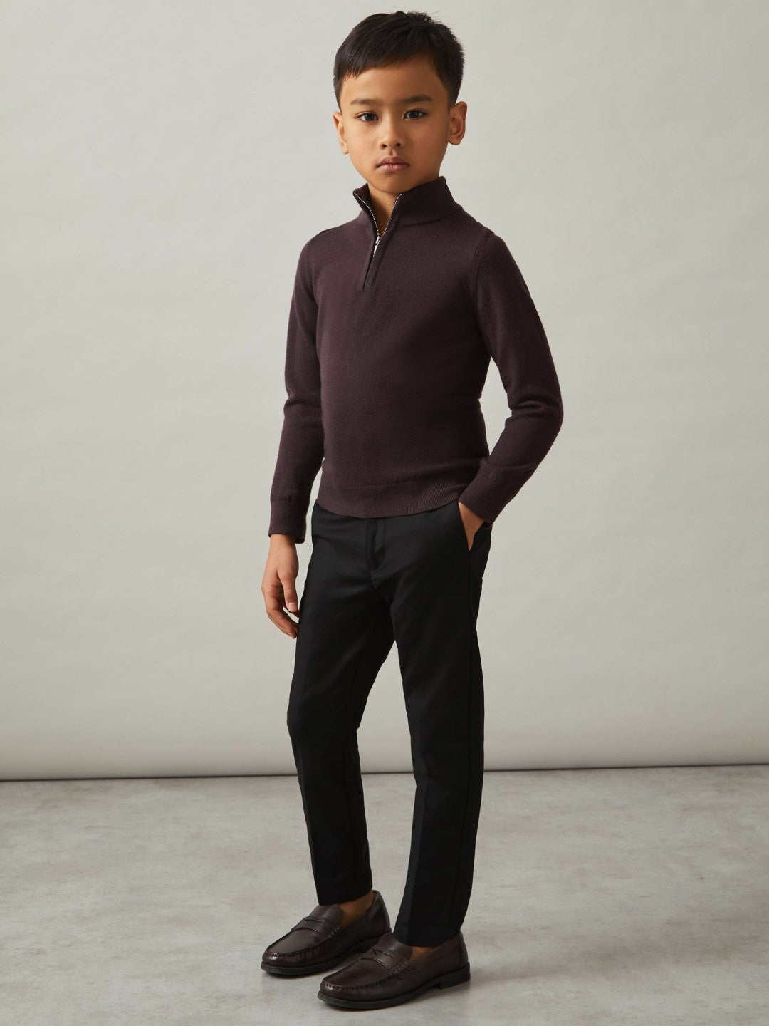 9-13 yrs Slim Fit Tapered Chinos in Black