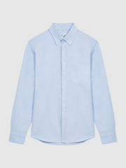 Soft Wash Button Down Oxford Shirt in Soft Blue