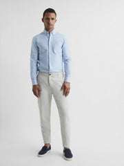 Soft Wash Button Down Oxford Shirt in Soft Blue