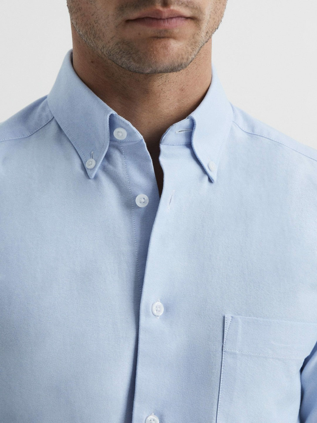 Soft Wash Button Down Oxford Shirt in Soft Blue