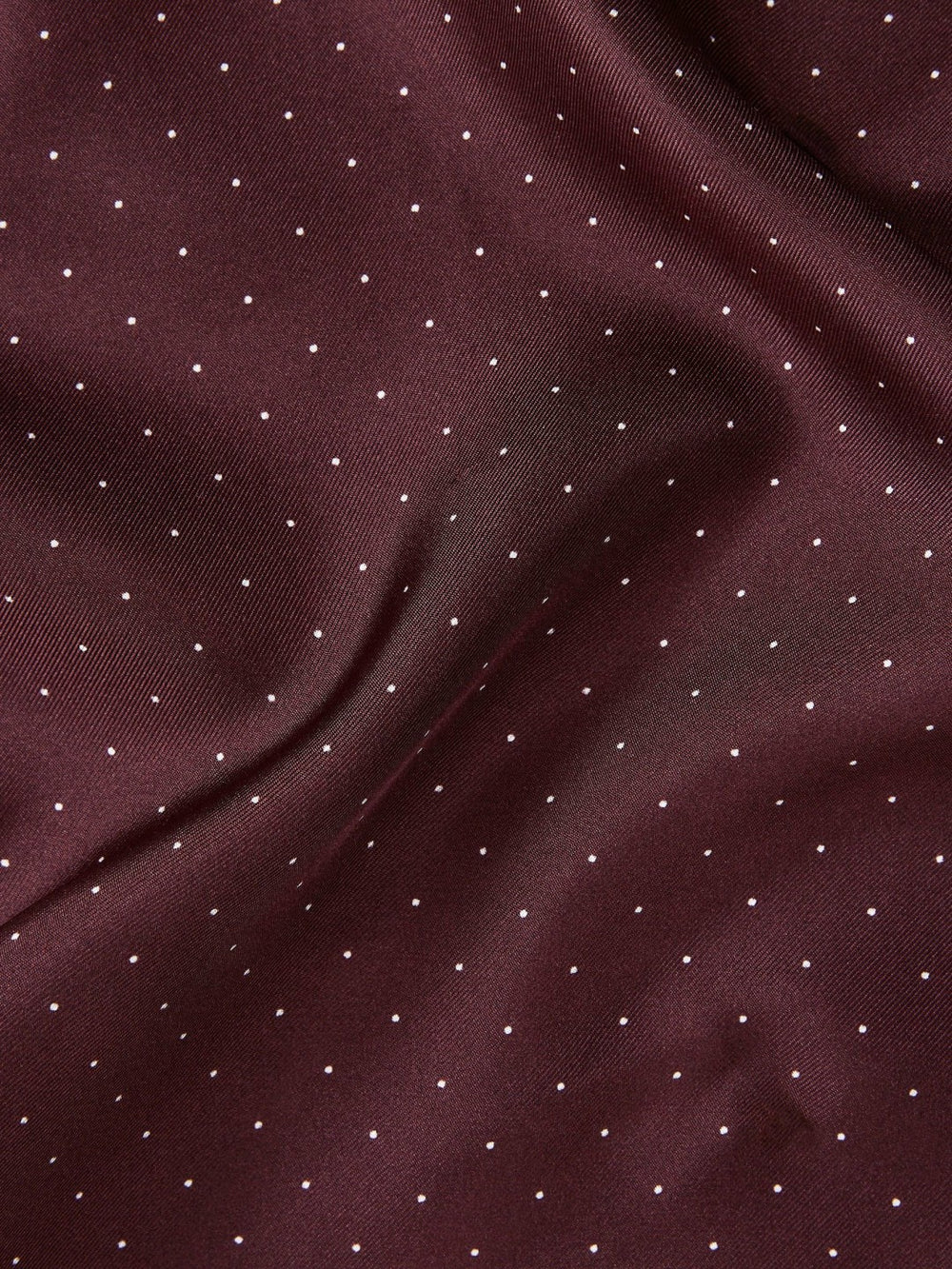 Polka Dot Silk Pocket Square in Burgundy